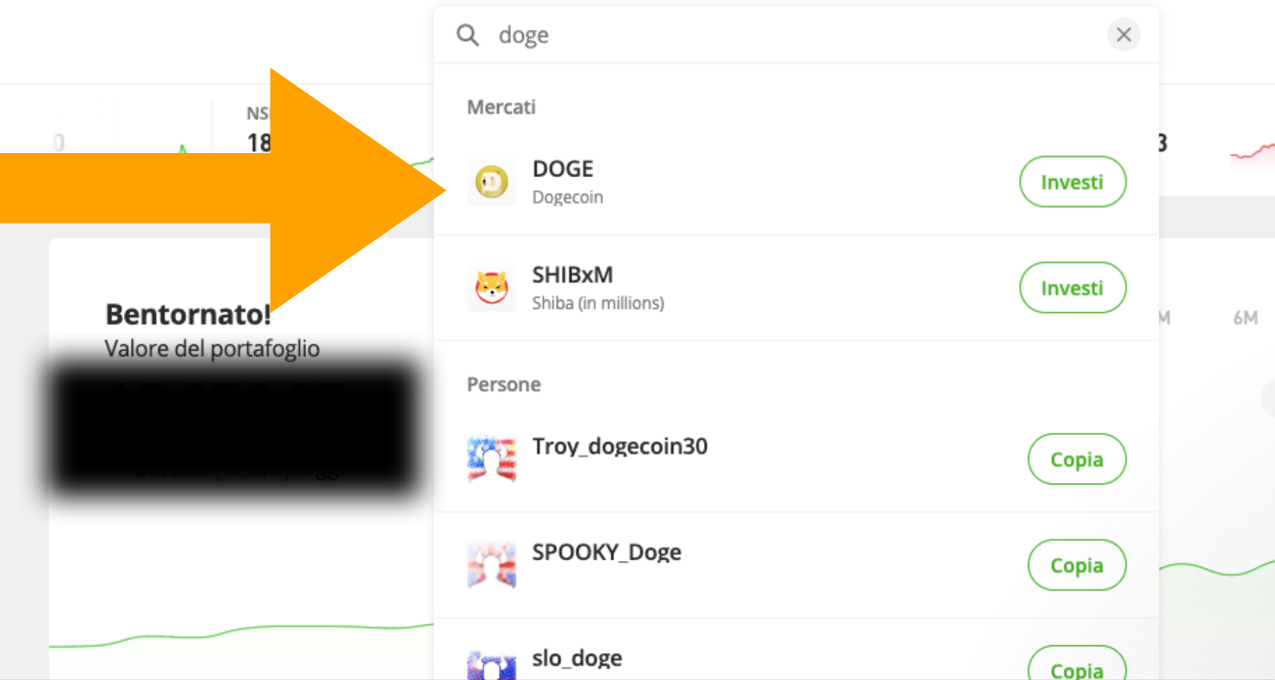 Investire in Dogecoin su eToro